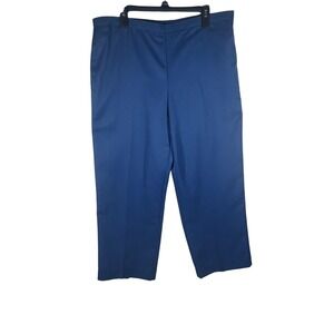 Alfred Dunner Women's Blue Elastic Waist Proportionate Short Pants Size 18 NEW